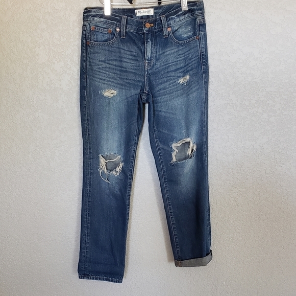 Madewell boy jean distressed style - Picture 1 of 3